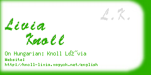 livia knoll business card